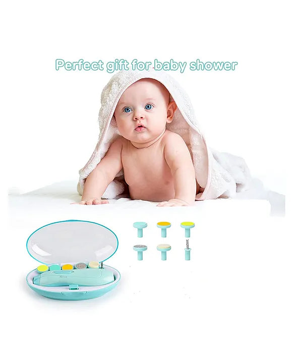 Electric Nail Trimmer for Babies/Infant | With 6 diffrent attachments & "LED" light.