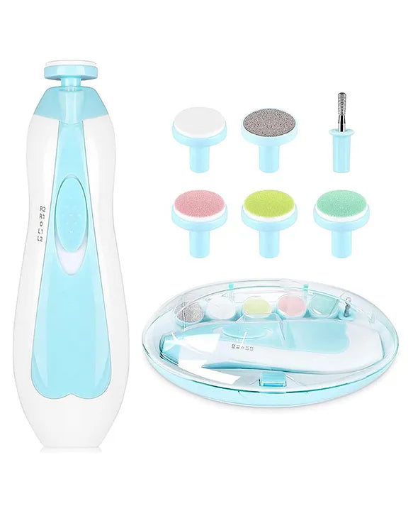 Electric Nail Trimmer for Babies/Infant | With 6 diffrent attachments & "LED" light.